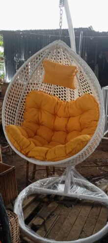 Rattan swinging chairs