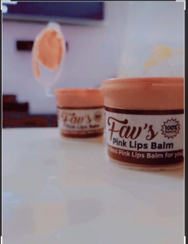 Pink lips balm